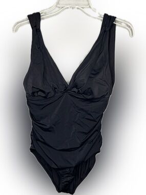 Time and Tru Black One Piece Bathing Suit